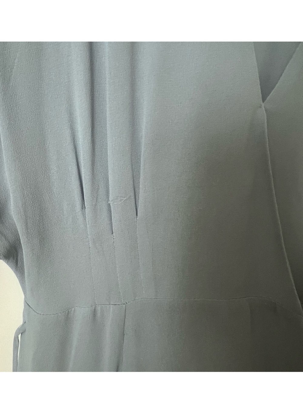 Reformation Light Blue Wrap Midi Dress - Picture 8 of 9